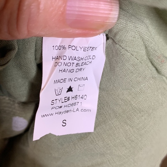 Hayden‎ Los Angeles Green Polka Dot Maxi Dress - Picture 5 of 5